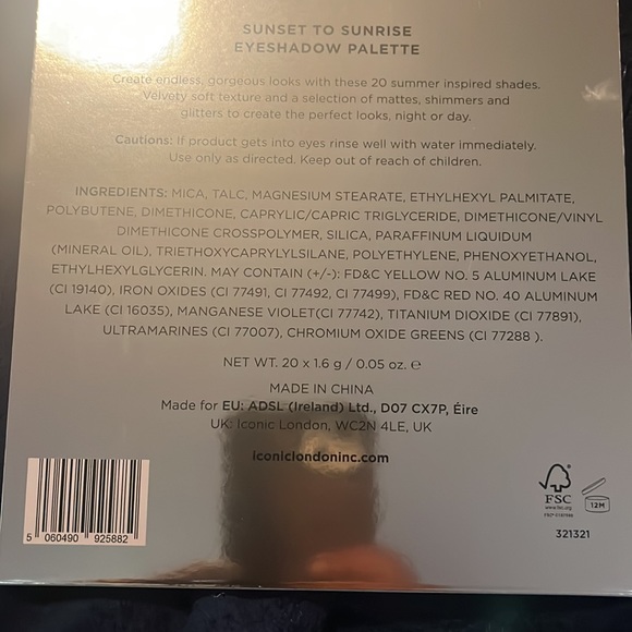 NIB ICONIC LONDON 
Sunrise Eyeshadow Palette - Picture 4 of 6